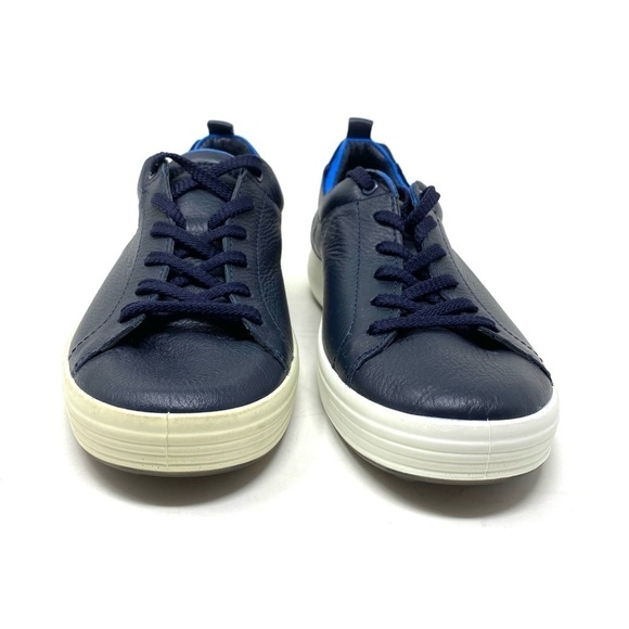 ECCO MEN'S SOFT 7 CITY Leather SNEAKER Marine Dynasty - Picture 3 of 7